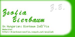 zsofia bierbaum business card